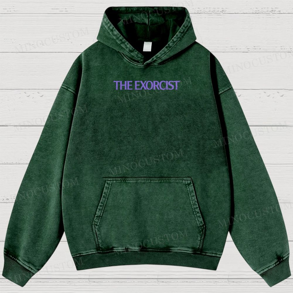The Exorcist Horror Poster Washed Hoodies 