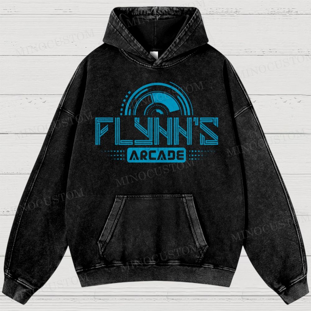 Flynn's Arcade Est 1982 Washed Hoodies 