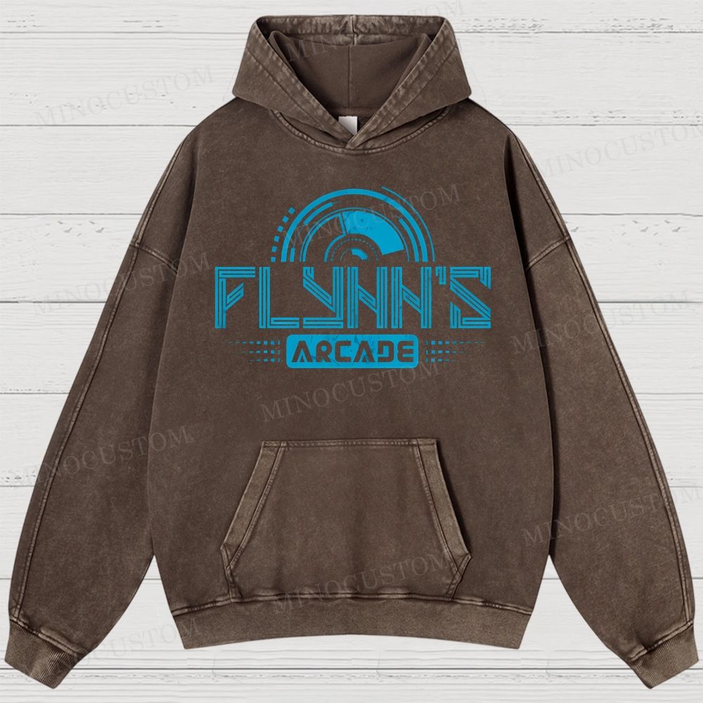 Flynn's Arcade Est 1982 Washed Hoodies 