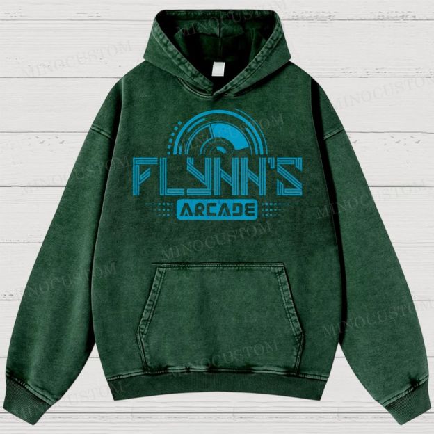 Flynn's Arcade Est 1982 Washed Hoodies 