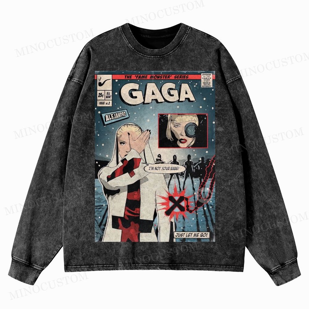 Alejandro Fame Monster Washed Long-Sleeved T-Shirt 