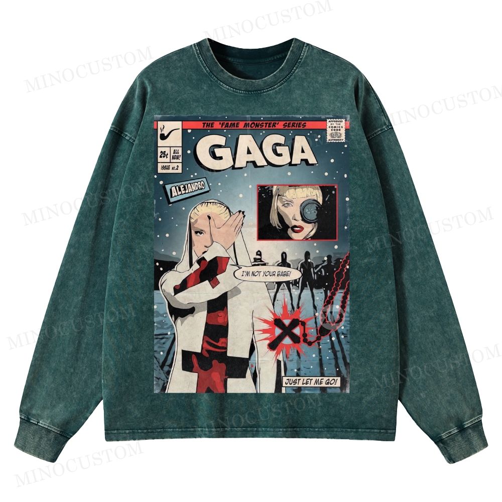 Alejandro Fame Monster Washed Long-Sleeved T-Shirt 