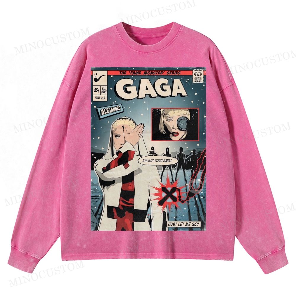 Alejandro Fame Monster Washed Long-Sleeved T-Shirt 