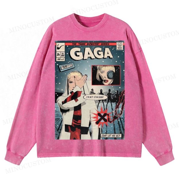 Alejandro Fame Monster Washed Long-Sleeved T-Shirt 