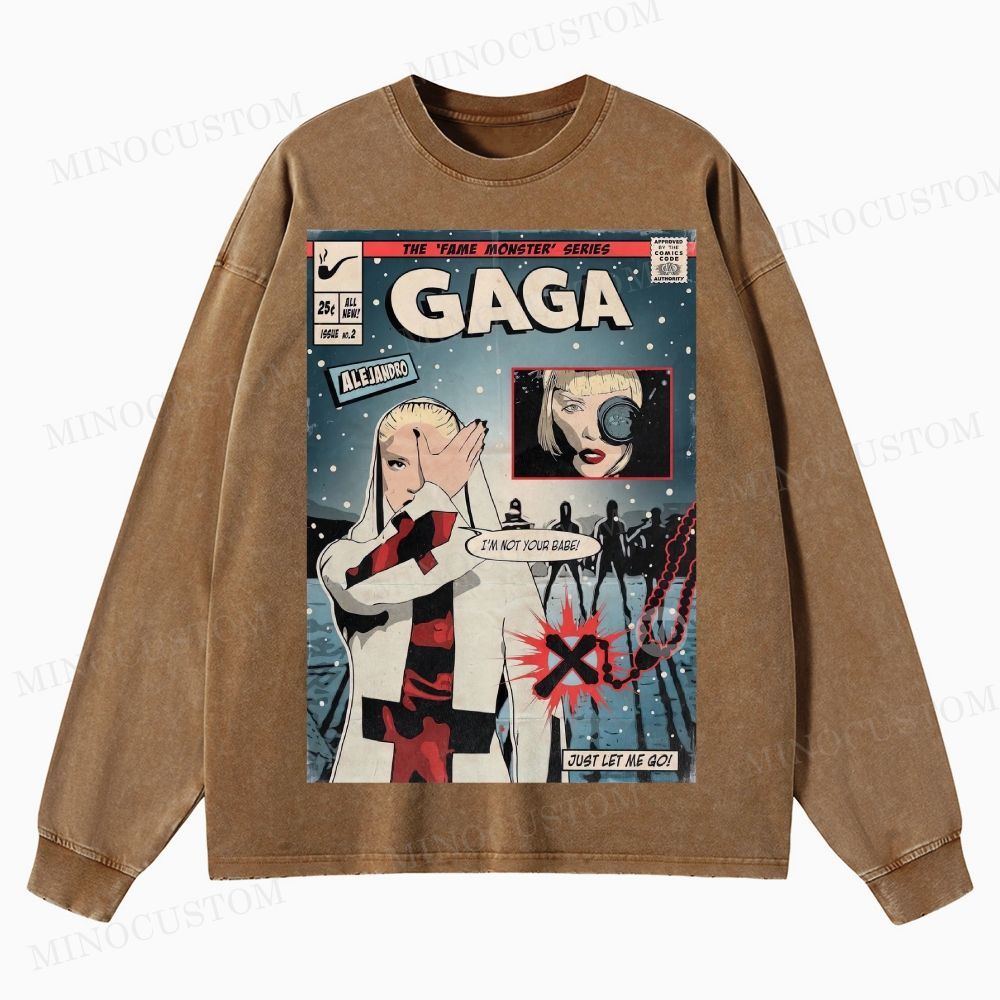 Alejandro Fame Monster Washed Long-Sleeved T-Shirt 