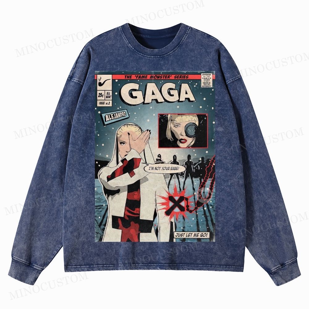 Alejandro Fame Monster Washed Long-Sleeved T-Shirt 