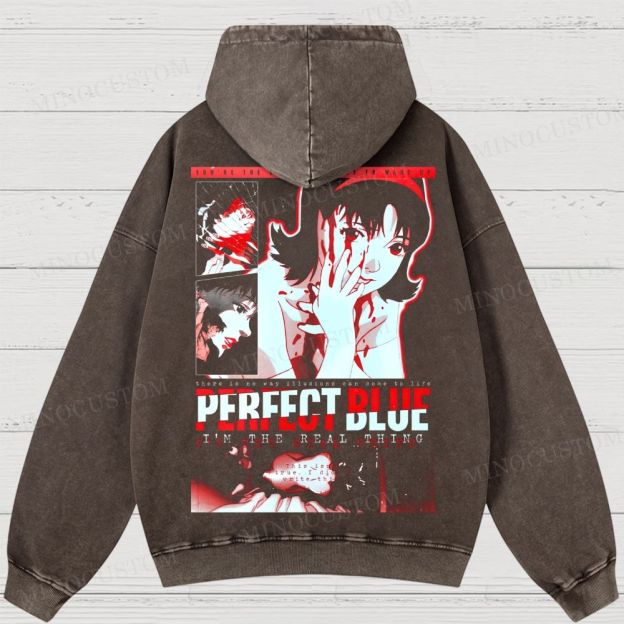 Perfect Blue Washed Hoodies 