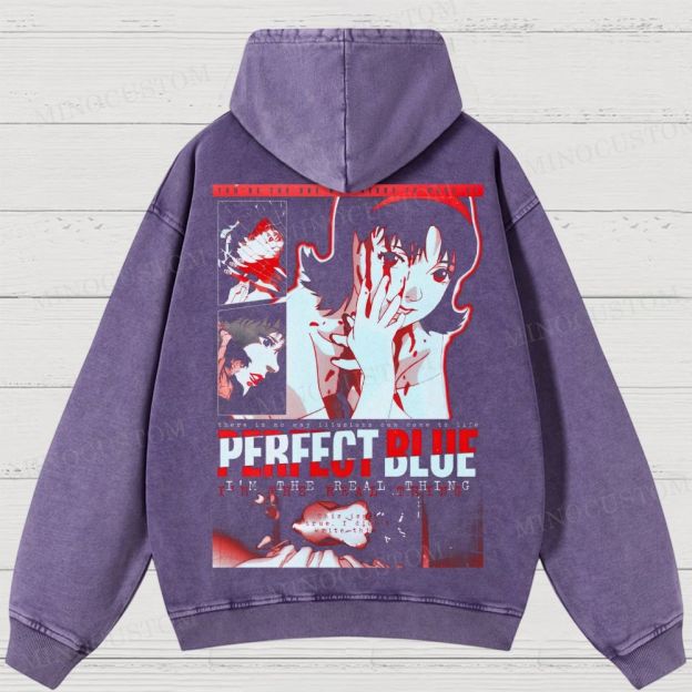 Perfect Blue Washed Hoodies 