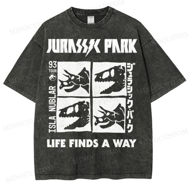 Dinosaur Skull Washed T-Shirt 