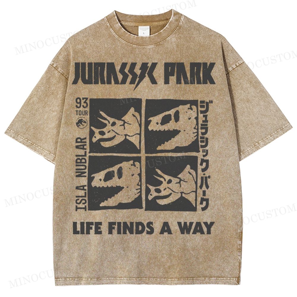 Dinosaur Skull Washed T-Shirt 