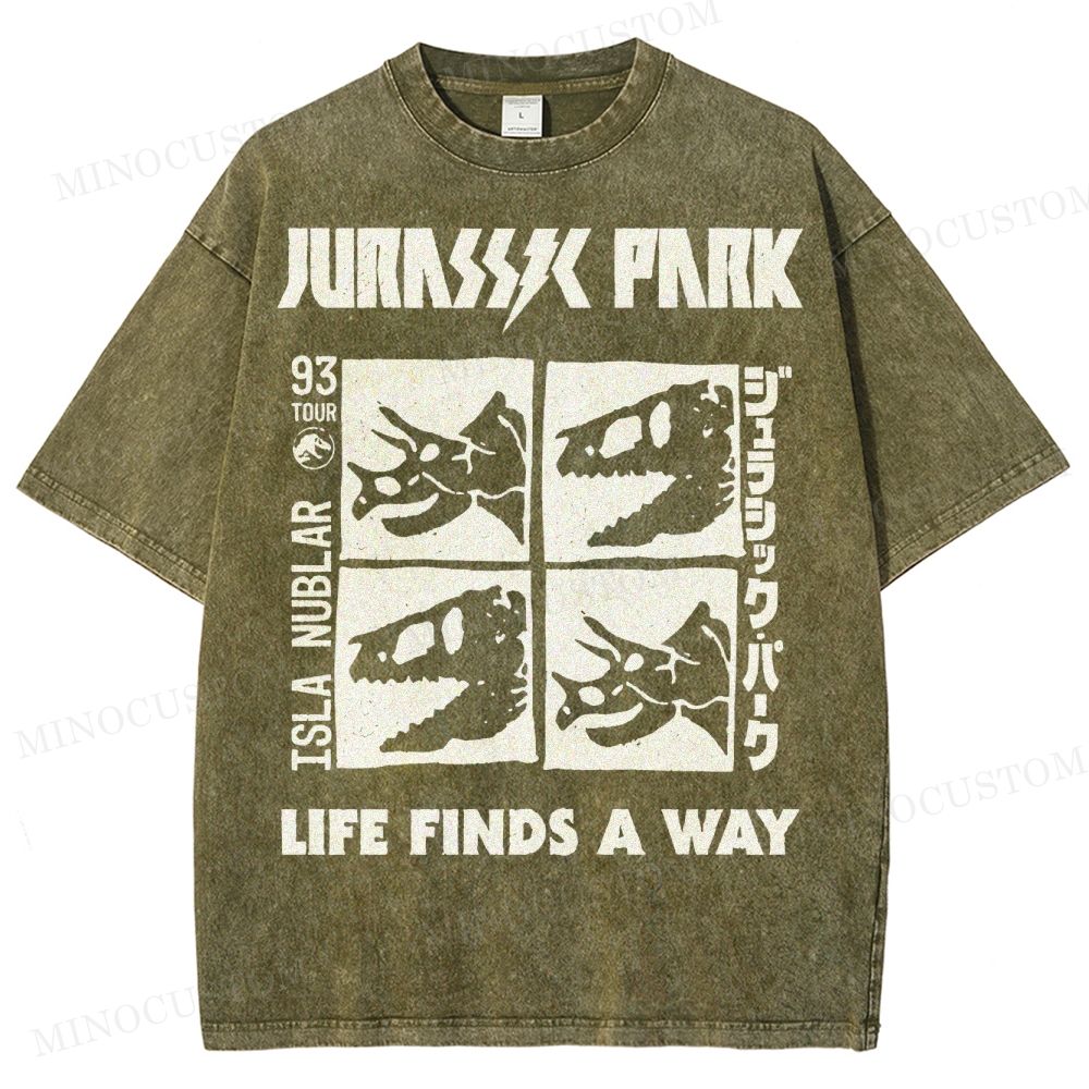 Dinosaur Skull Washed T-Shirt 