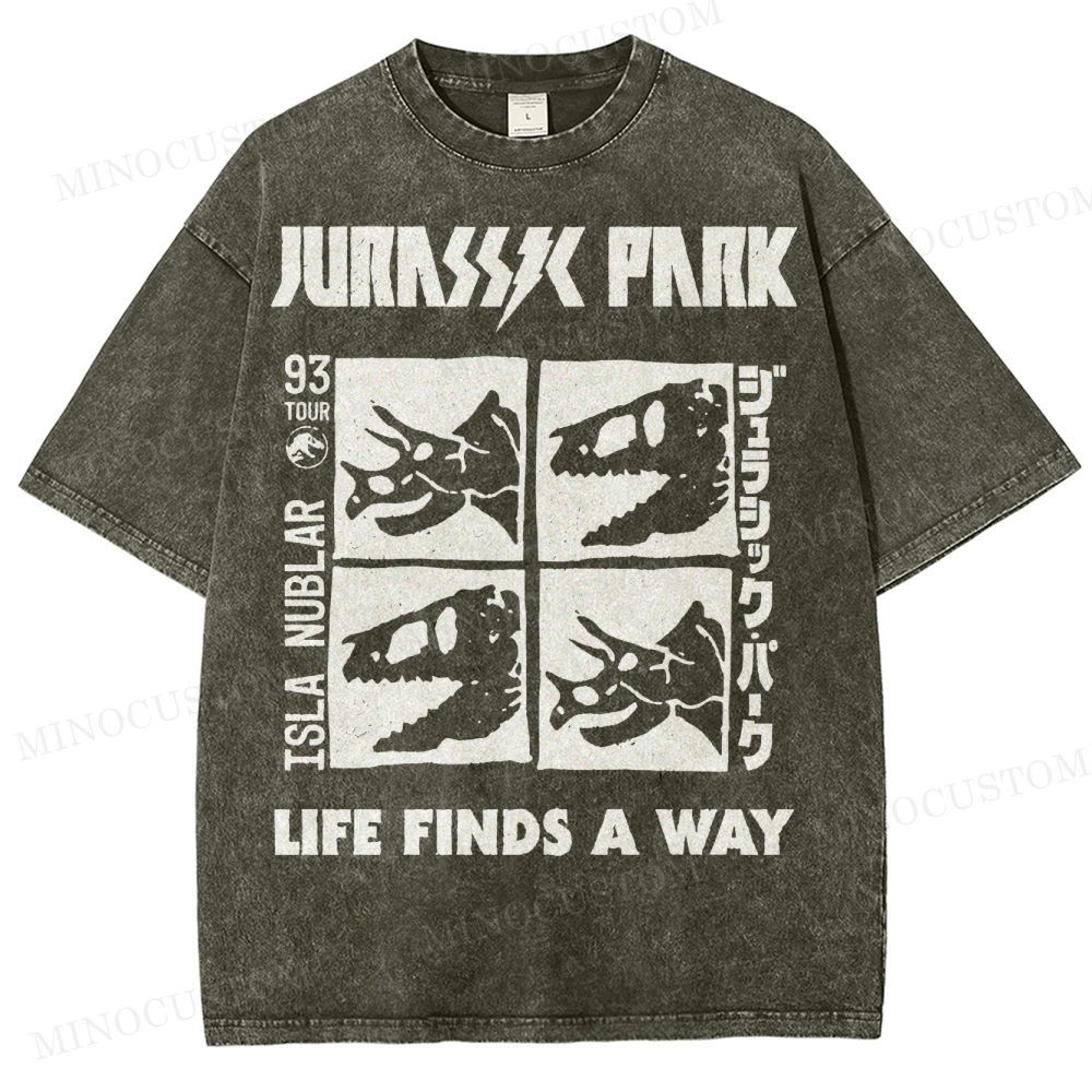 Dinosaur Skull Washed T-Shirt 