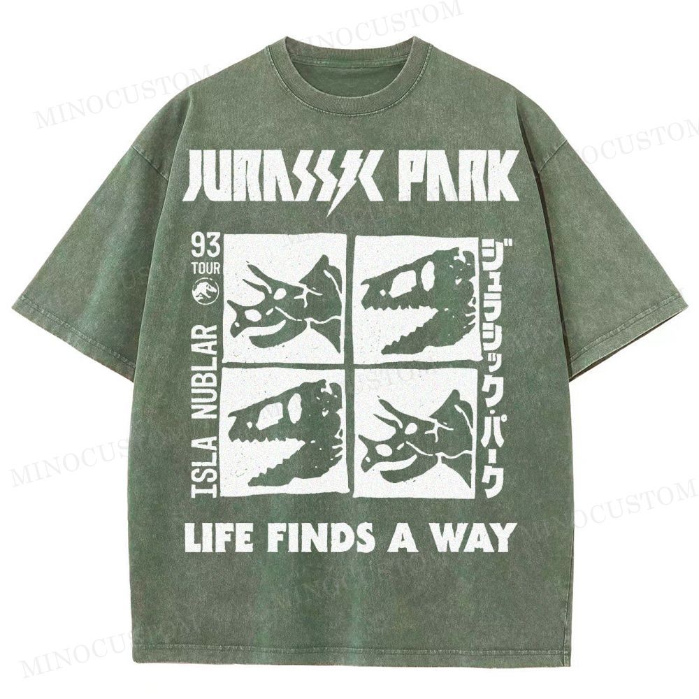 Dinosaur Skull Washed T-Shirt 
