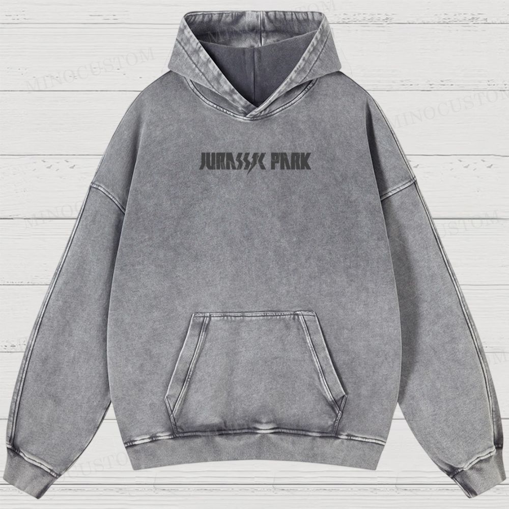 Dinosaur Skull Washed Hoodies 