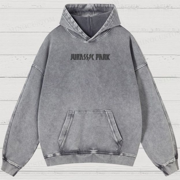 Dinosaur Skull Washed Hoodies 