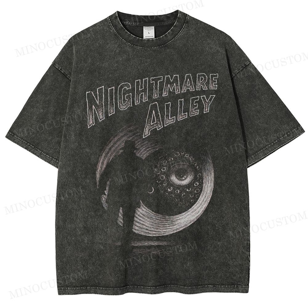 Nightmare Alley Psychological Thriller Graphic Washed T-Shirt