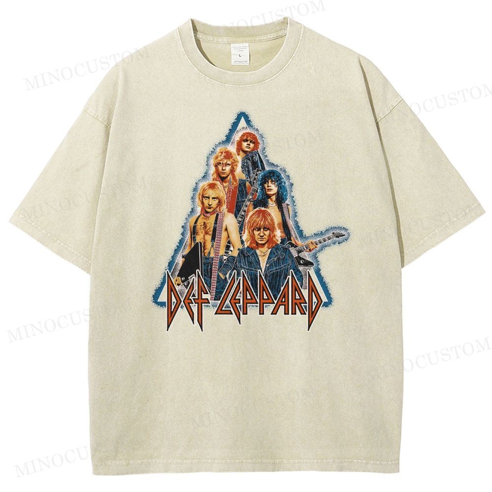 Def Leppard Band Graphic Washed T-Shirt