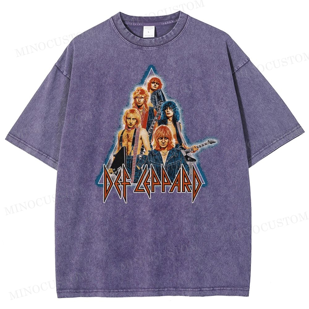 Def Leppard Band Graphic Washed T-Shirt