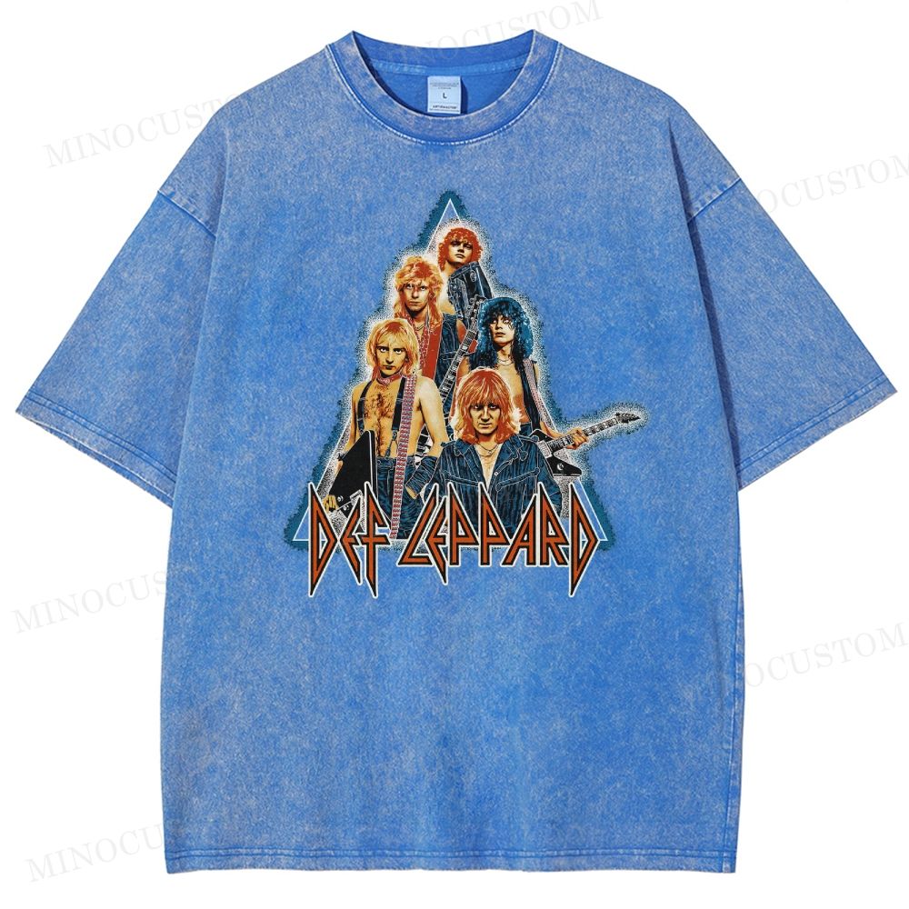 Def Leppard Band Graphic Washed T-Shirt
