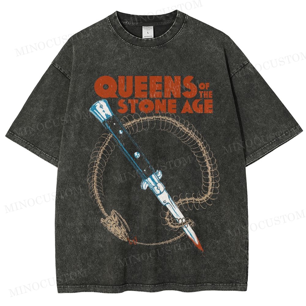 Queens of the Stone Age Band Graphic Washed T-Shirt