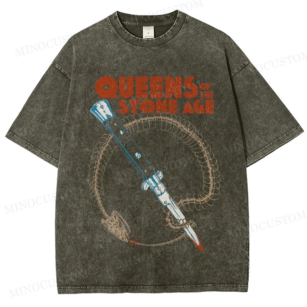 Queens of the Stone Age Band Graphic Washed T-Shirt