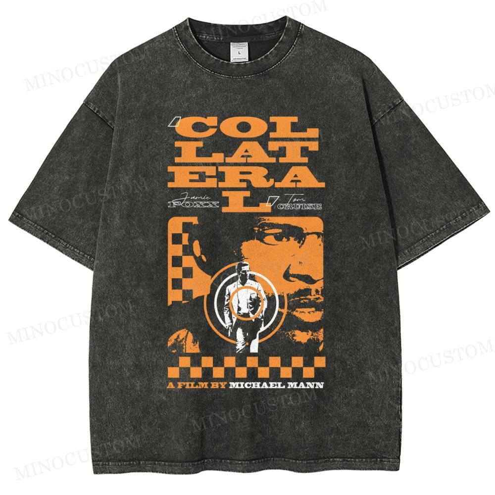 Collateral Neo-Noir Thriller Graphic Washed T-Shirt