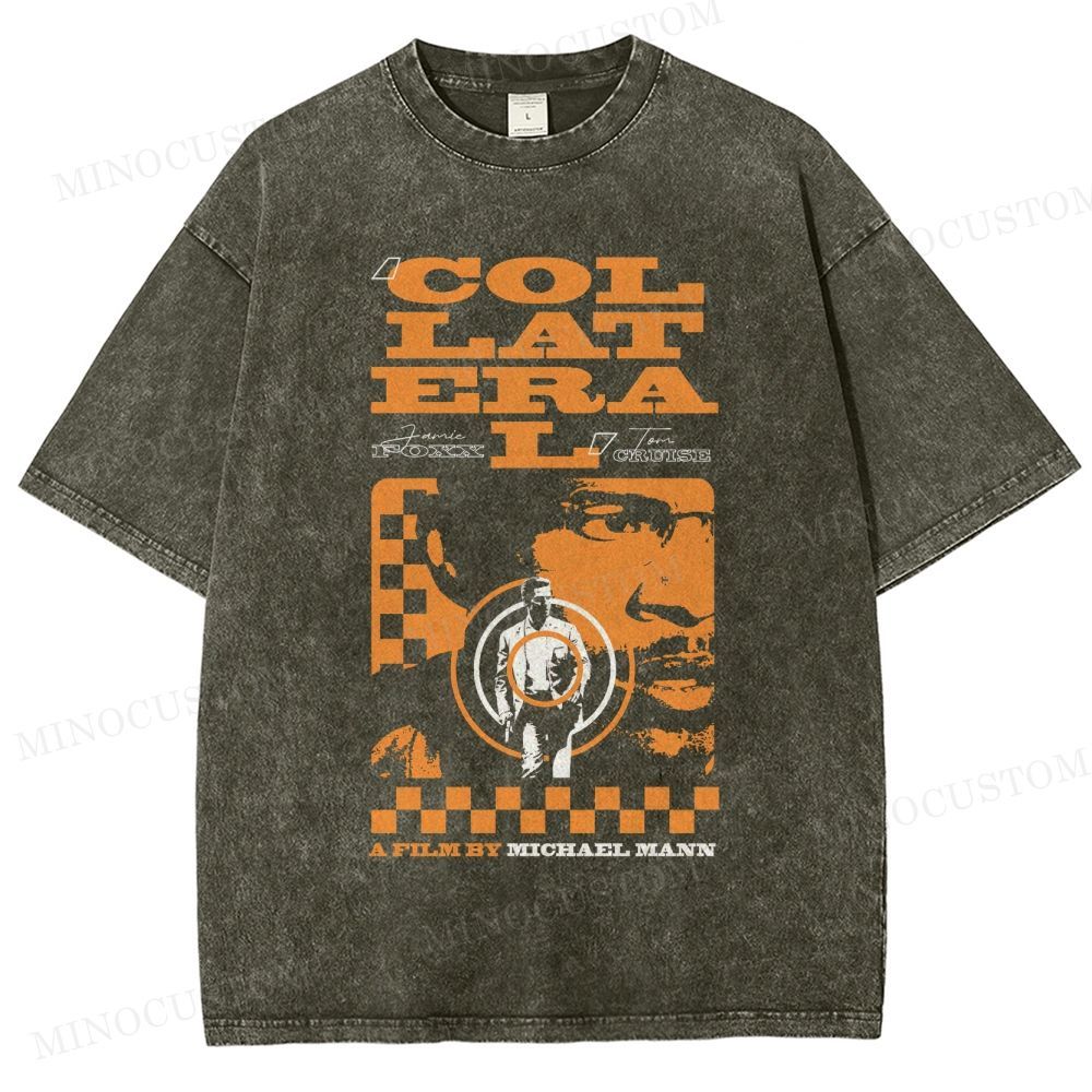 Collateral Neo-Noir Thriller Graphic Washed T-Shirt