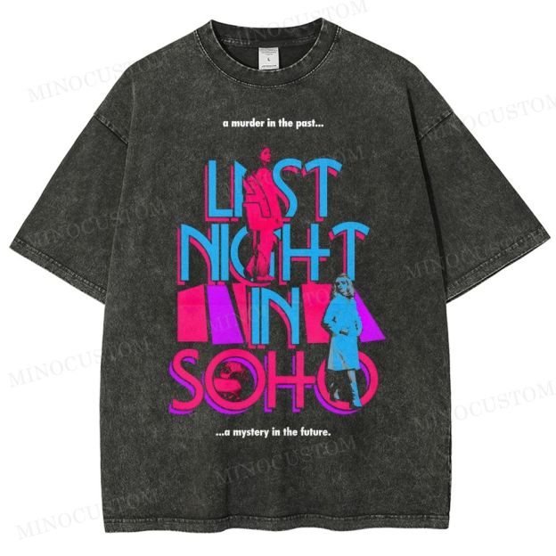 Last Night in Soho Psychological Horror Thriller Graphic Washed T-Shirt 