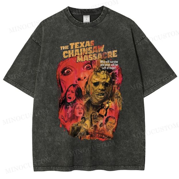 The Texas Chainsaw Massacre Slasher Horror Graphic Washed T-Shirt