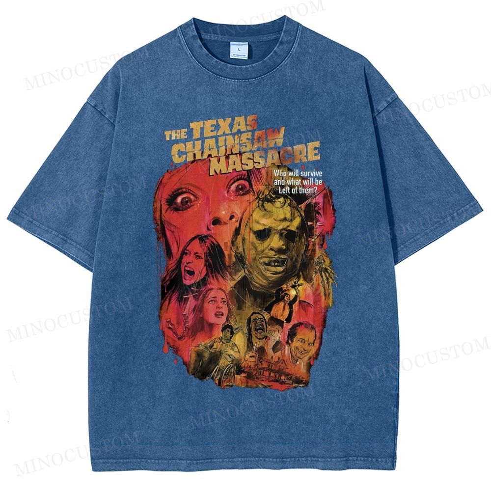 The Texas Chainsaw Massacre Slasher Horror Graphic Washed T-Shirt