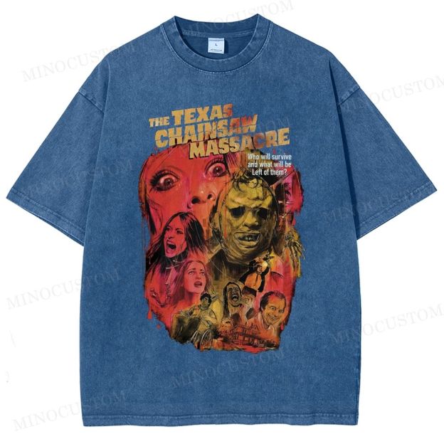The Texas Chainsaw Massacre Slasher Horror Graphic Washed T-Shirt