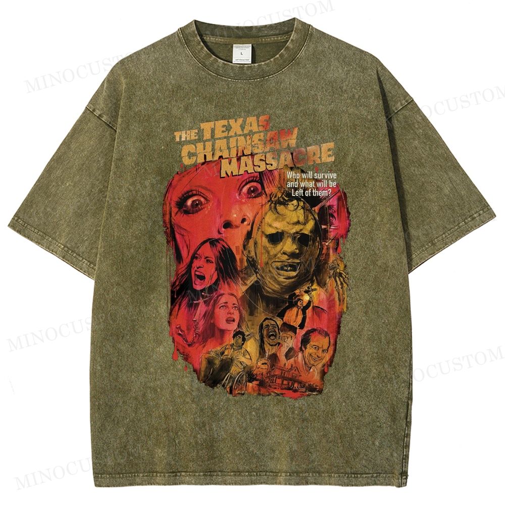 The Texas Chainsaw Massacre Slasher Horror Graphic Washed T-Shirt