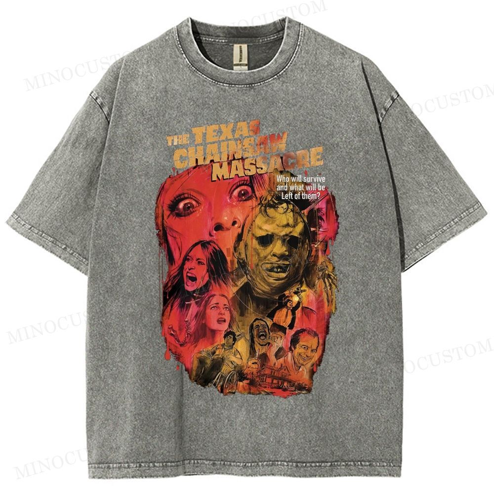 The Texas Chainsaw Massacre Slasher Horror Graphic Washed T-Shirt