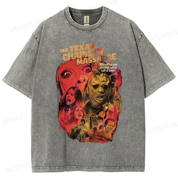 The Texas Chainsaw Massacre Slasher Horror Graphic Washed T-Shirt