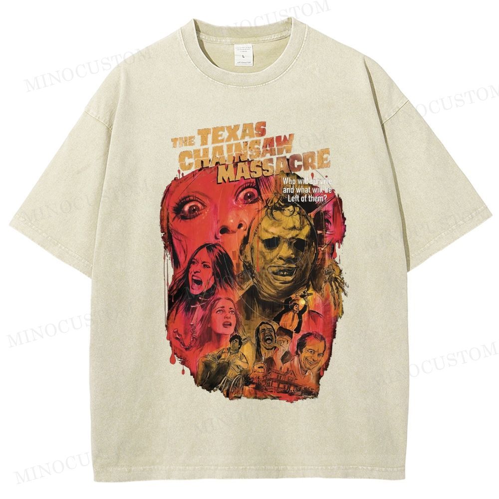 The Texas Chainsaw Massacre Slasher Horror Graphic Washed T-Shirt