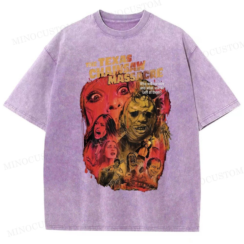 The Texas Chainsaw Massacre Slasher Horror Graphic Washed T-Shirt