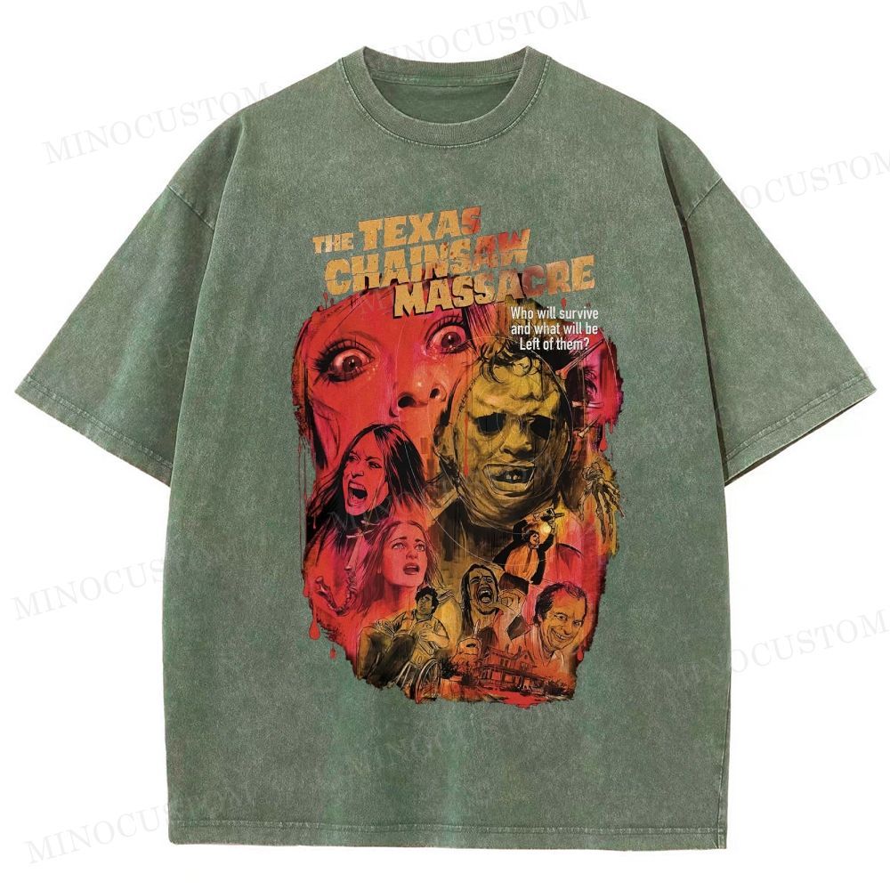 The Texas Chainsaw Massacre Slasher Horror Graphic Washed T-Shirt