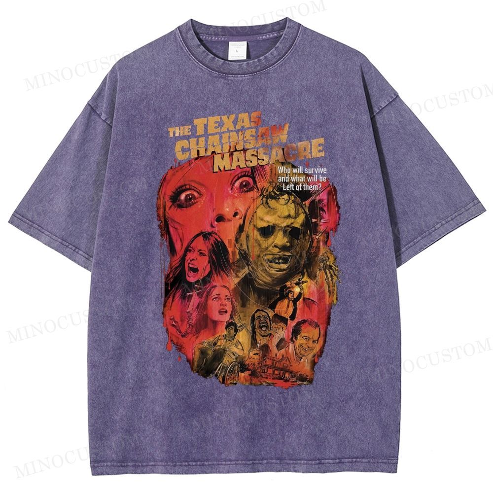 The Texas Chainsaw Massacre Slasher Horror Graphic Washed T-Shirt
