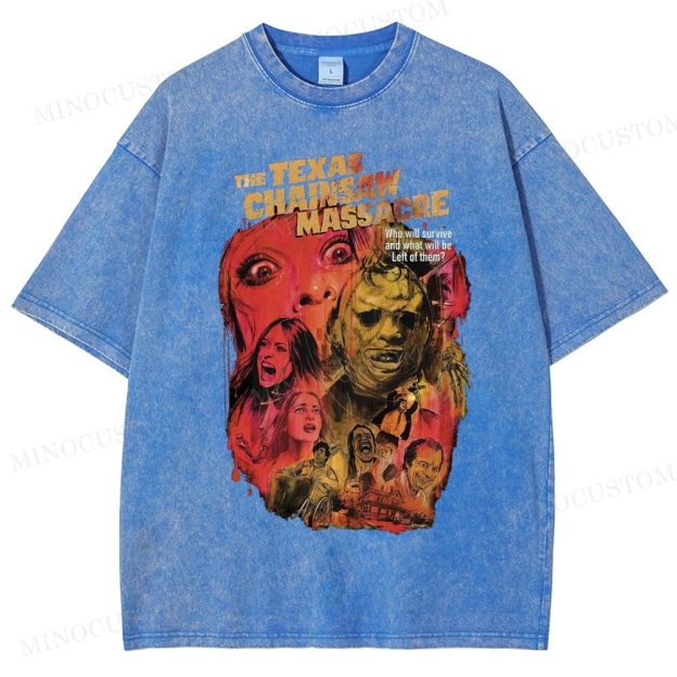 The Texas Chainsaw Massacre Slasher Horror Graphic Washed T-Shirt