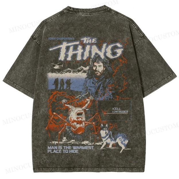 The Thing Body Horror Sci-Fi Graphic Washed T-Shirt 