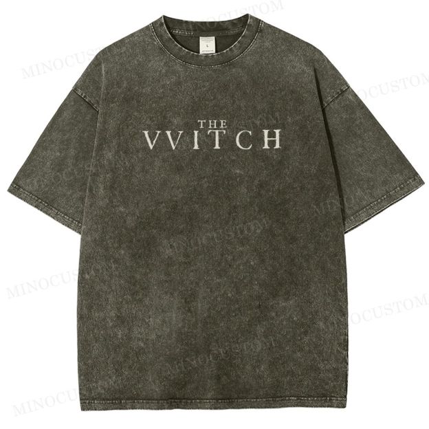 The Witch Folk Horror Graphic Washed T-Shirt