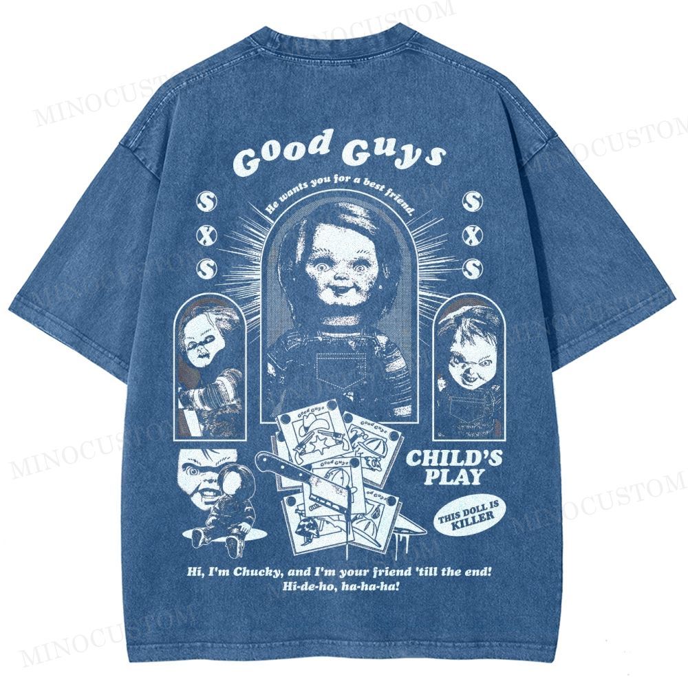 Child's Play Slasher Horror Graphic Washed T-Shirt