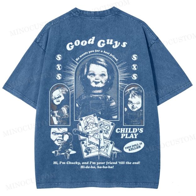 Child's Play Slasher Horror Graphic Washed T-Shirt