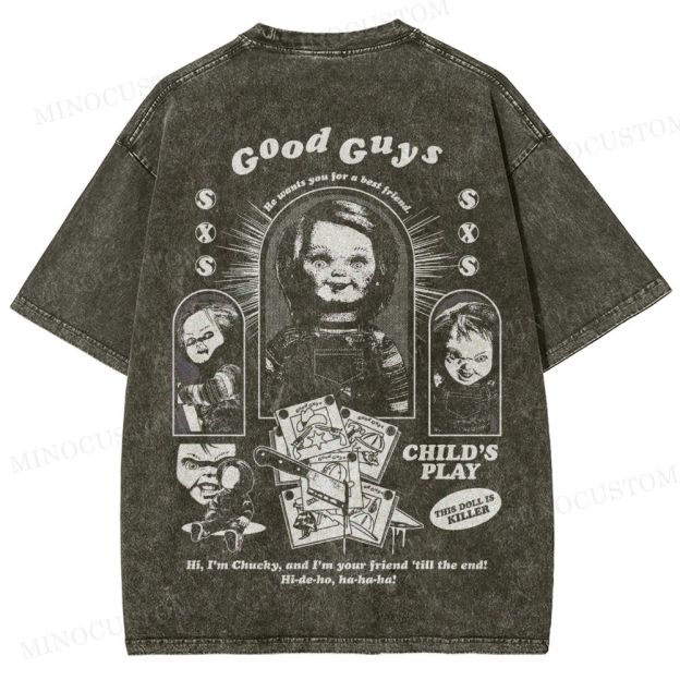 Child's Play Slasher Horror Graphic Washed T-Shirt