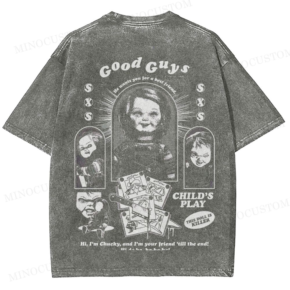 Child's Play Slasher Horror Graphic Washed T-Shirt