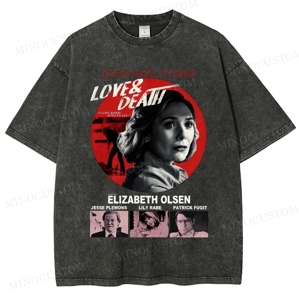 Love & Death True Crime Drama Graphic Washed T-Shirt