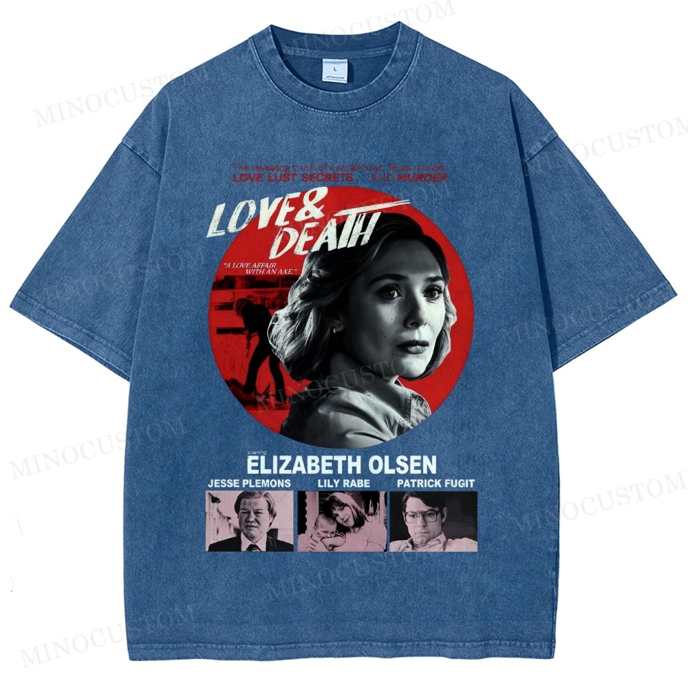 Love & Death True Crime Drama Graphic Washed T-Shirt