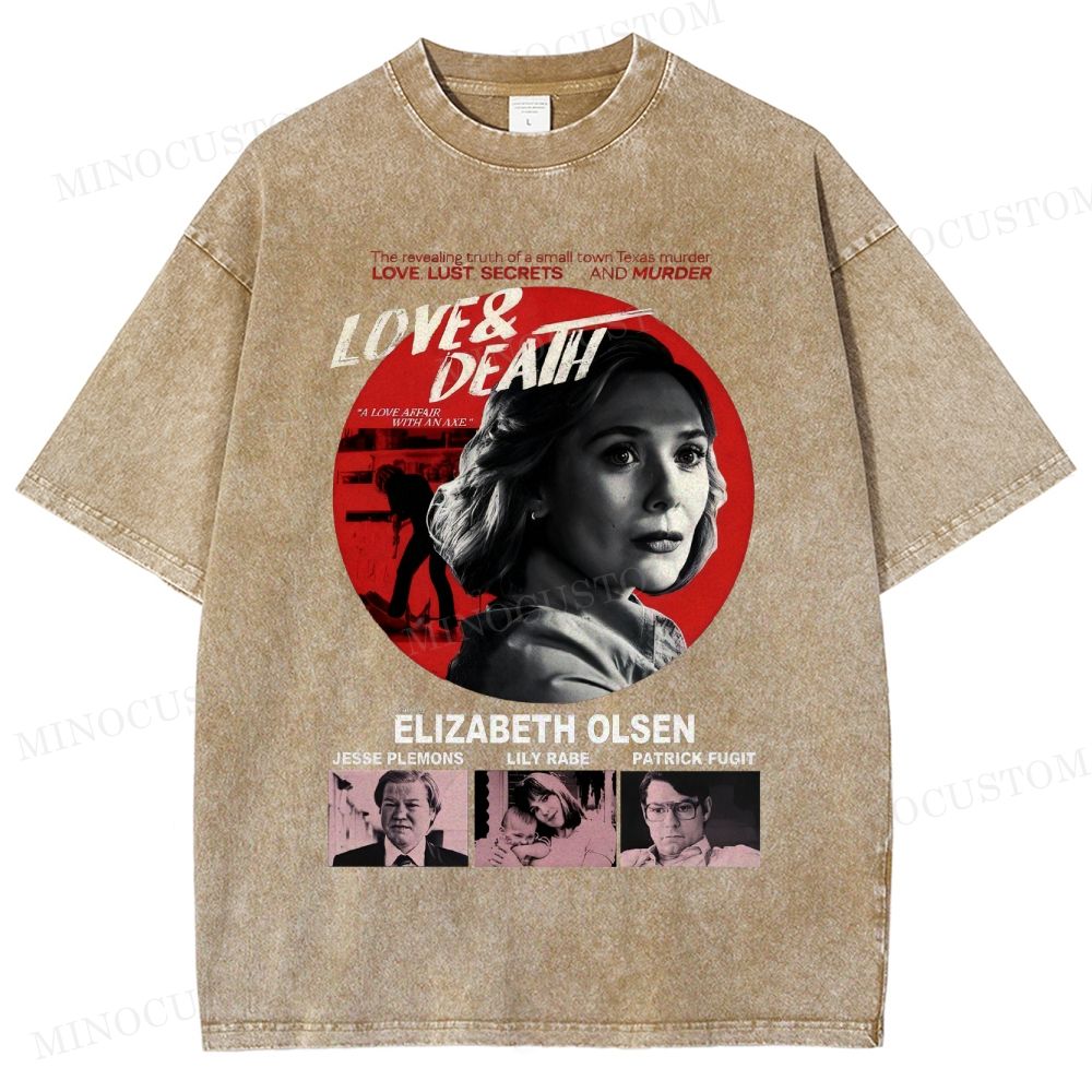 Love & Death True Crime Drama Graphic Washed T-Shirt