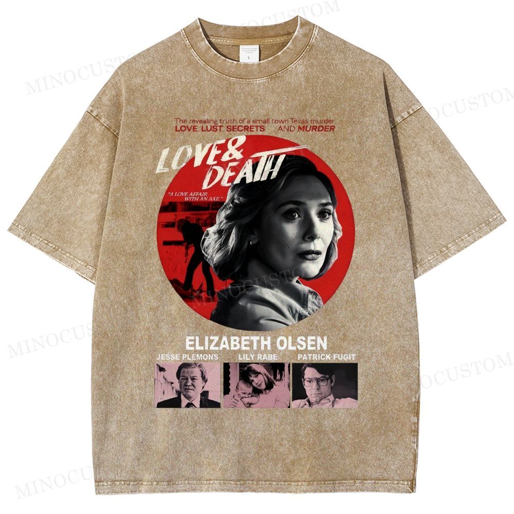 Love & Death True Crime Drama Graphic Washed T-Shirt