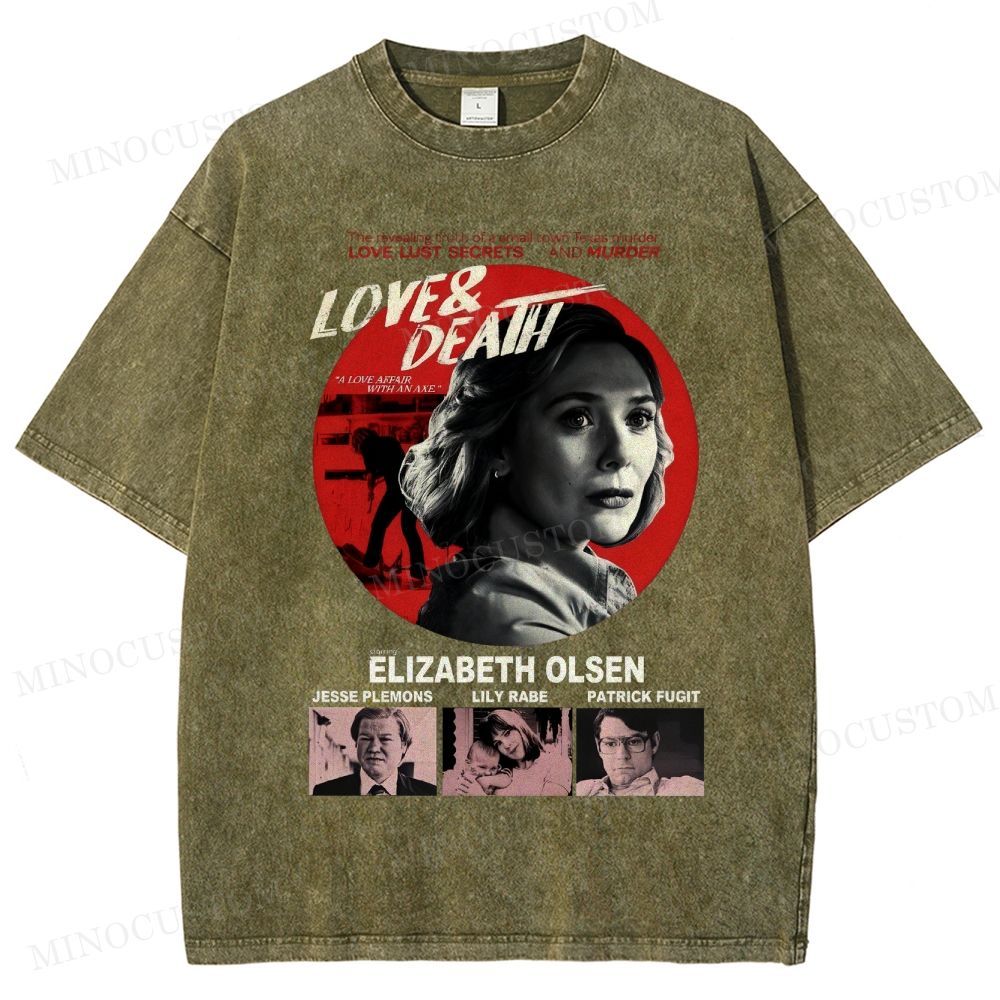 Love & Death True Crime Drama Graphic Washed T-Shirt